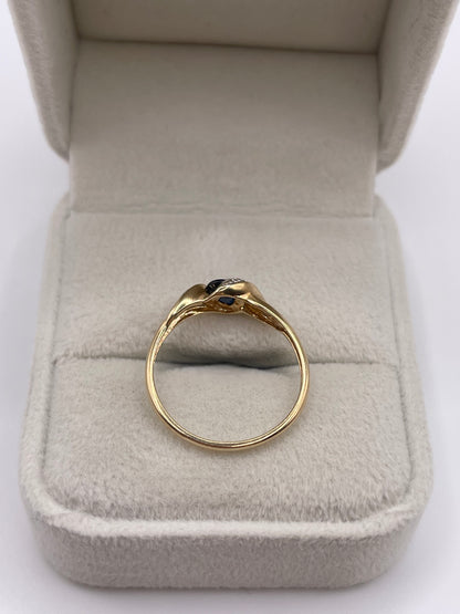 9ct gold sapphire and diamond ring