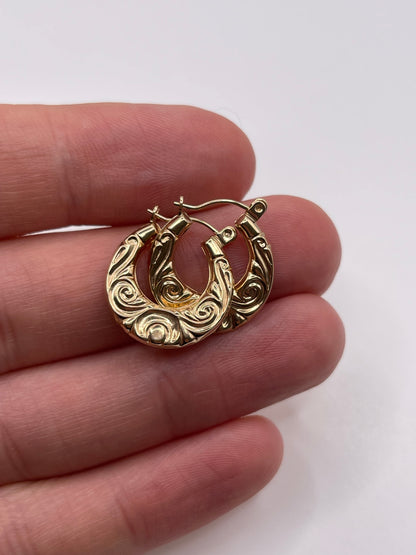 9ct gold creole earrings