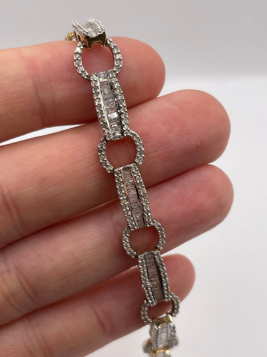 9ct gold 4ct diamond bracelet