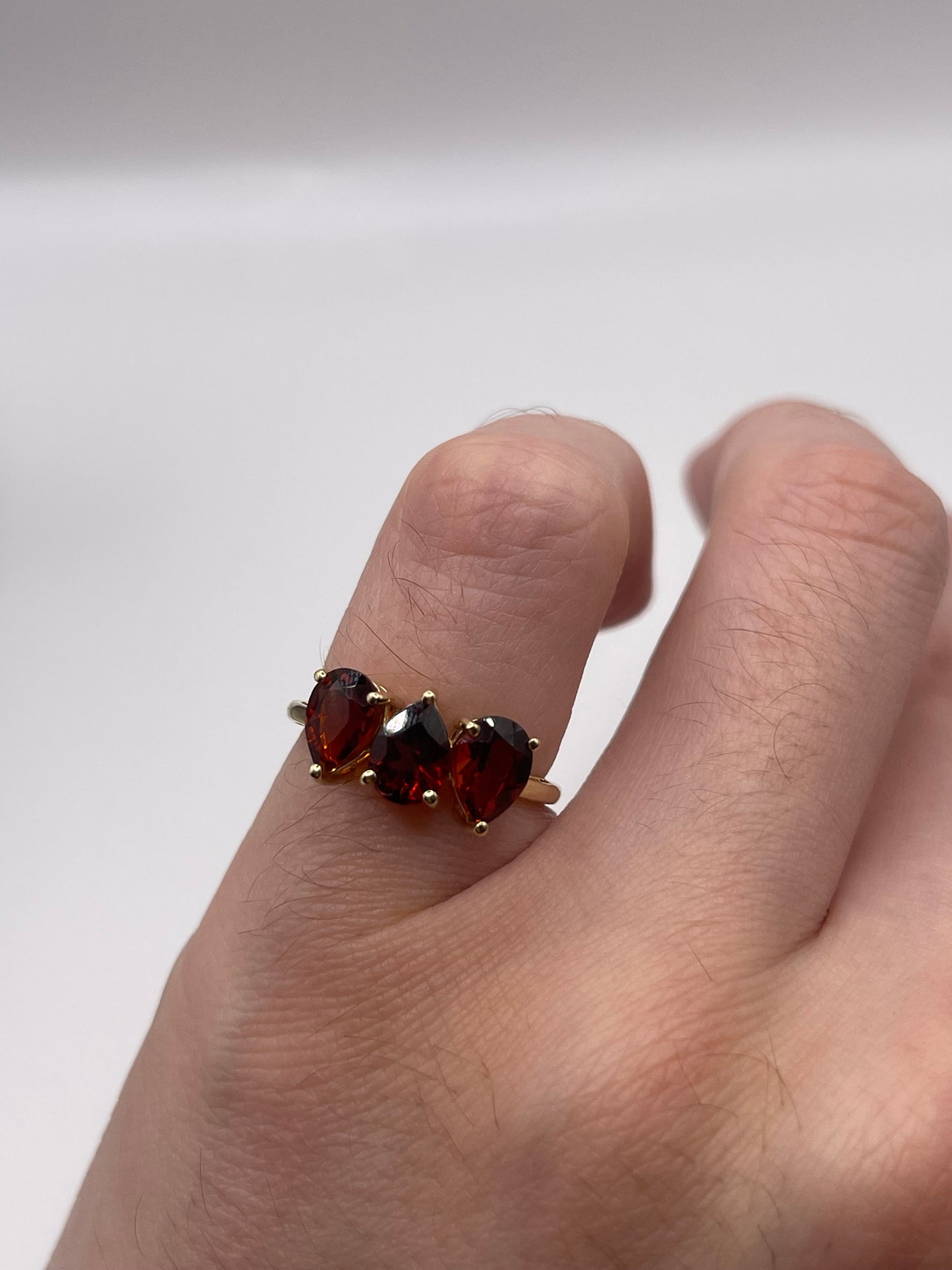9ct gold mandarin garnet ring