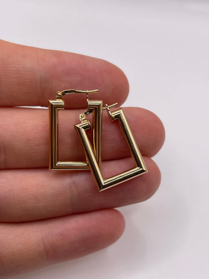 9ct gold creole earrings