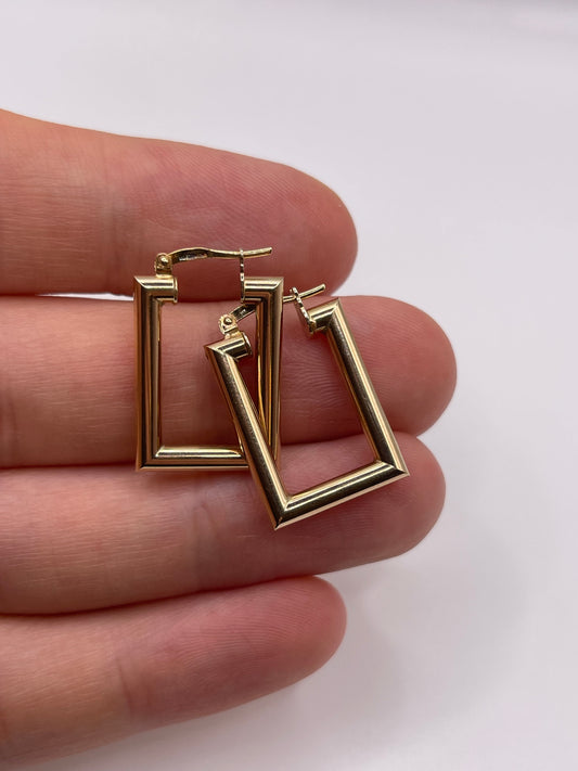 9ct gold creole earrings