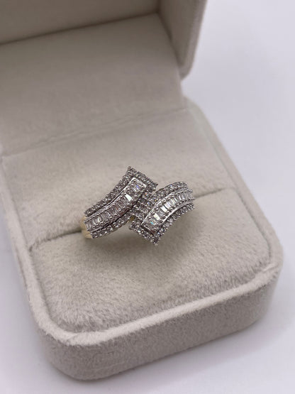 9ct gold diamond cluster ring