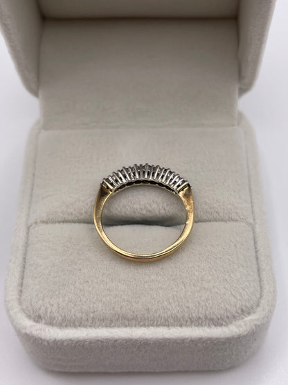9ct gold sapphire and diamond ring