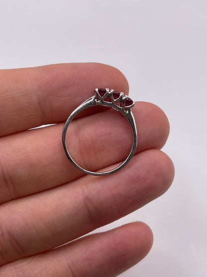 Silver ruby ring