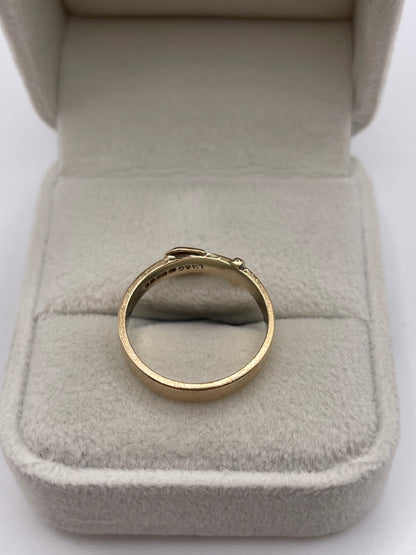 9ct gold buckle ring