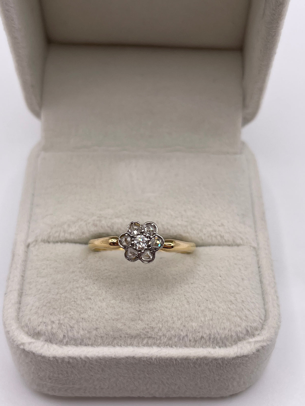 18ct gold diamond cluster ring