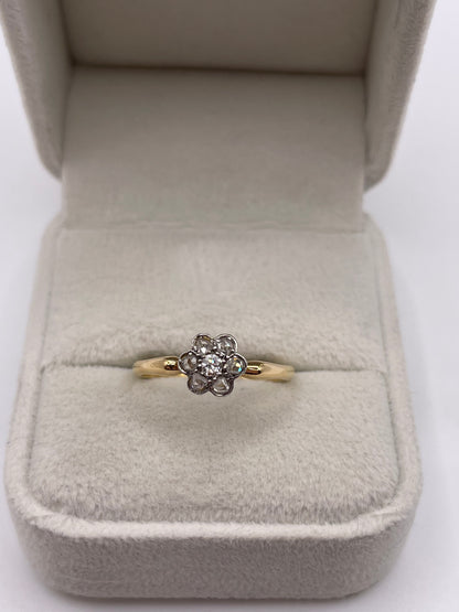 18ct gold diamond cluster ring