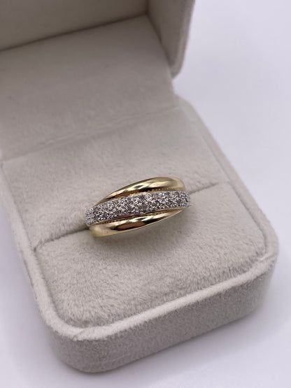9ct gold diamond cluster ring