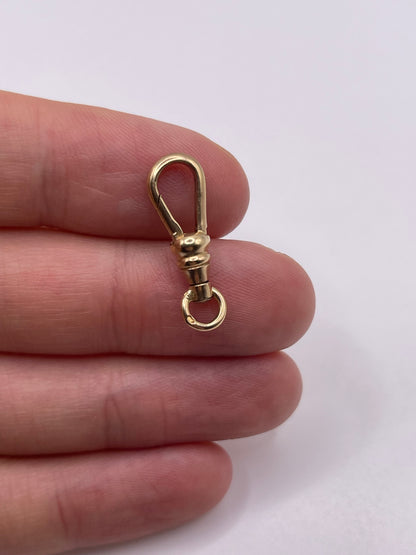 9ct gold swivel dog clip 1