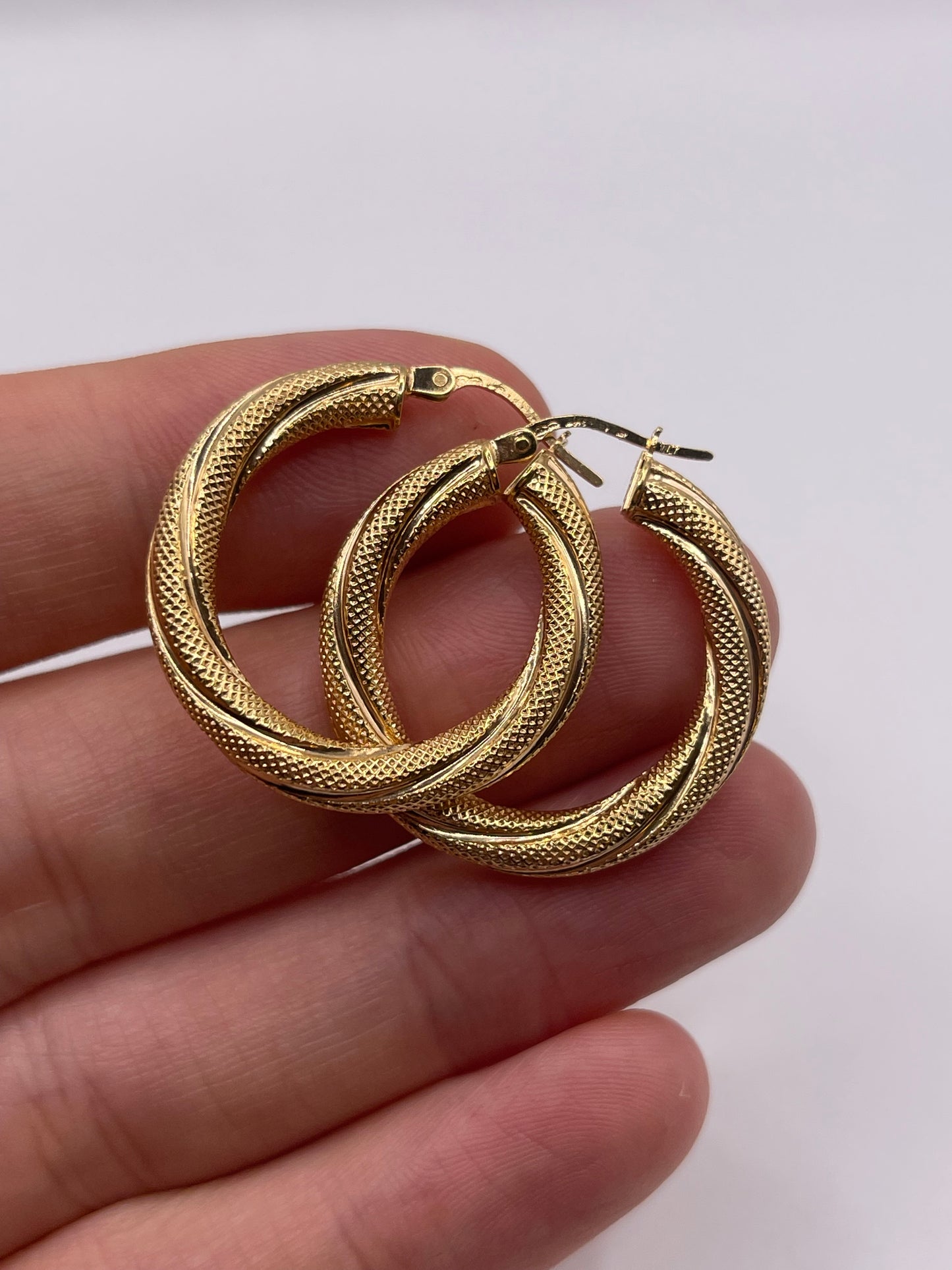 9ct gold creole earrings