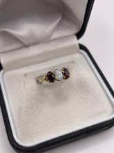 Load image into Gallery viewer, 9ct gold garnet and opal ring
