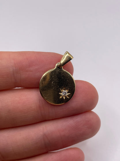 9ct gold diamond pendant