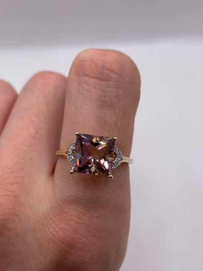 9ct gold ametrine and diamond ring