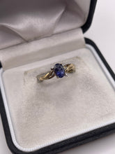 Load image into Gallery viewer, 9ct gold iolite and diamond ring
