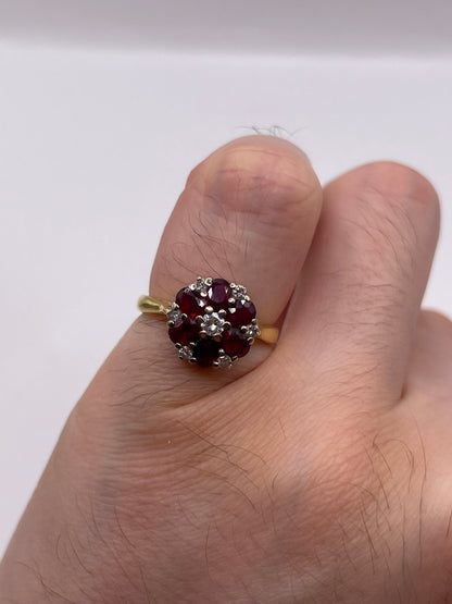 18ct gold ruby and diamond ring