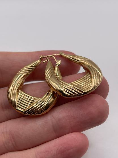9ct gold creole earrings