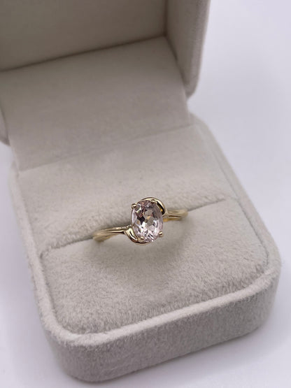 9ct gold morganite ring