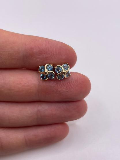 9ct gold topaz earrings