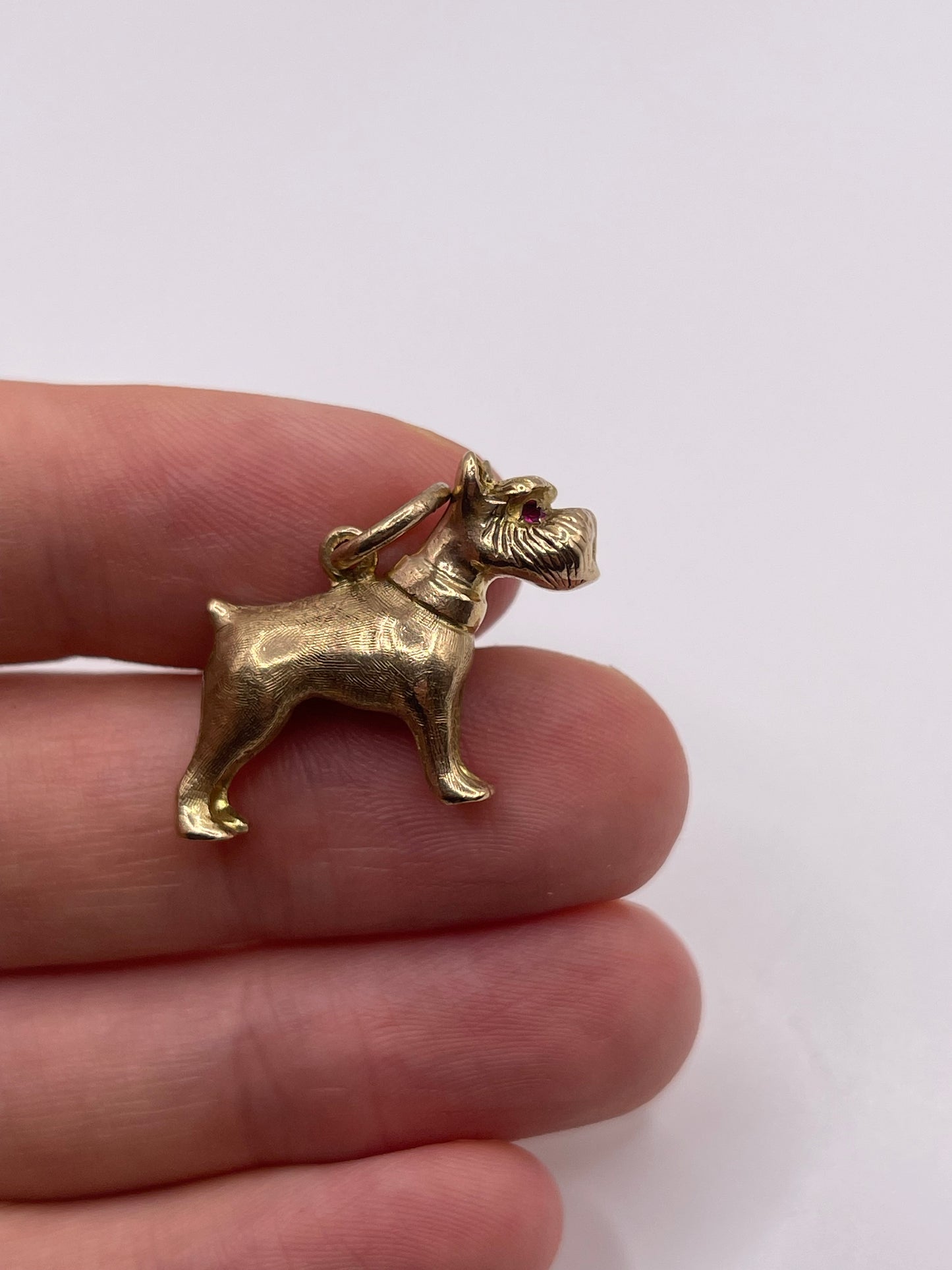 9ct gold dog charm