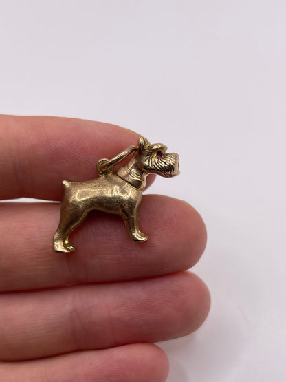 9ct gold dog charm