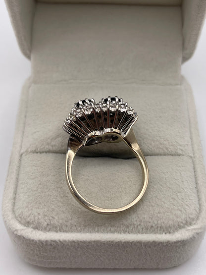 18ct white gold sapphire and diamond ring