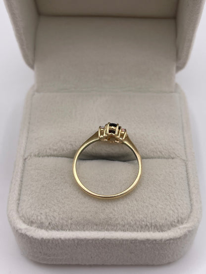 9ct gold garnet and opal ring