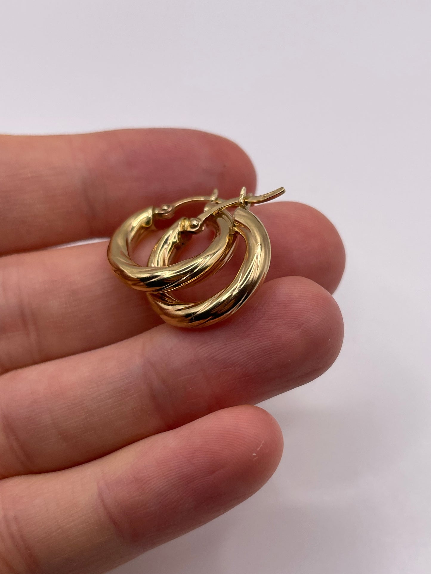 9ct gold creole earrings