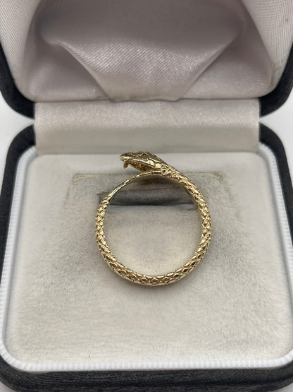 9ct gold snake ring