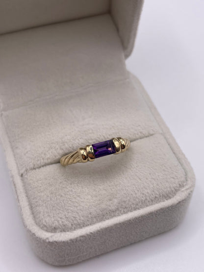 9ct gold amethyst ring