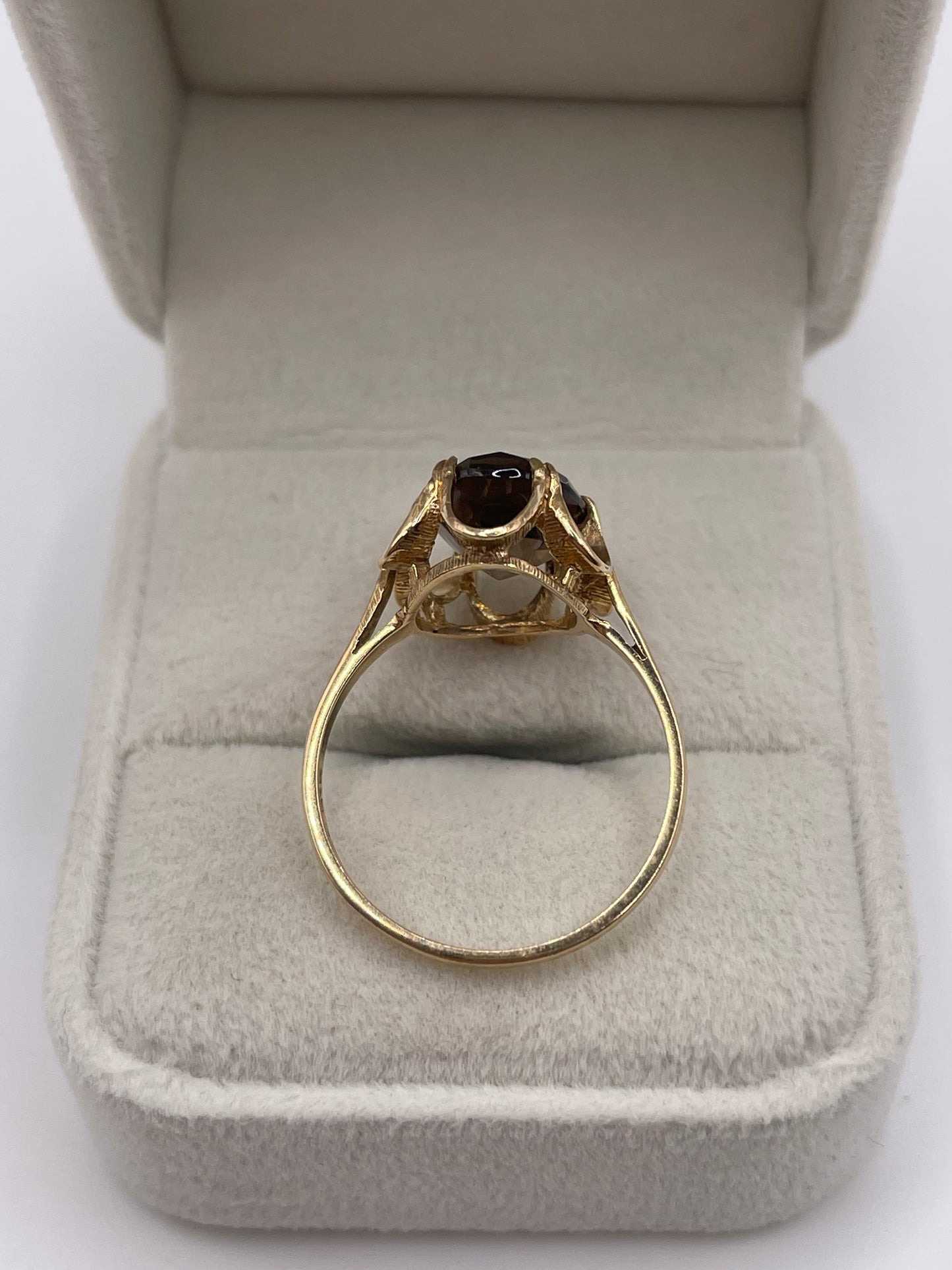 9ct gold Smokey quartz ring