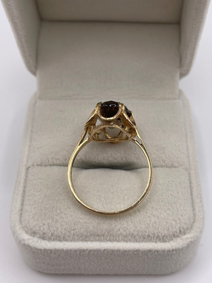 9ct gold Smokey quartz ring