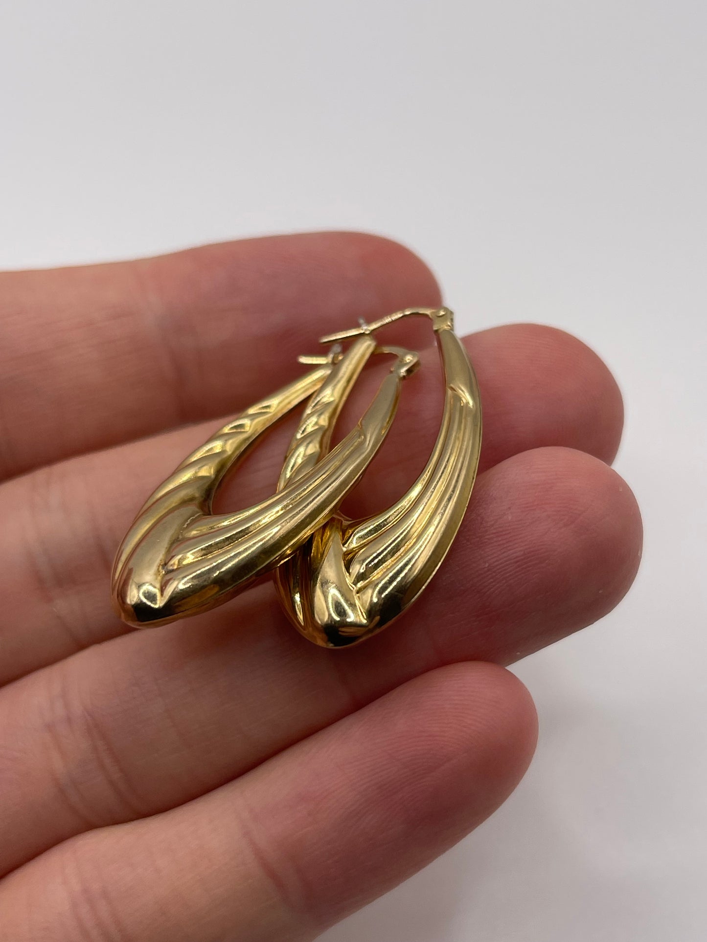 9ct gold creole earrings