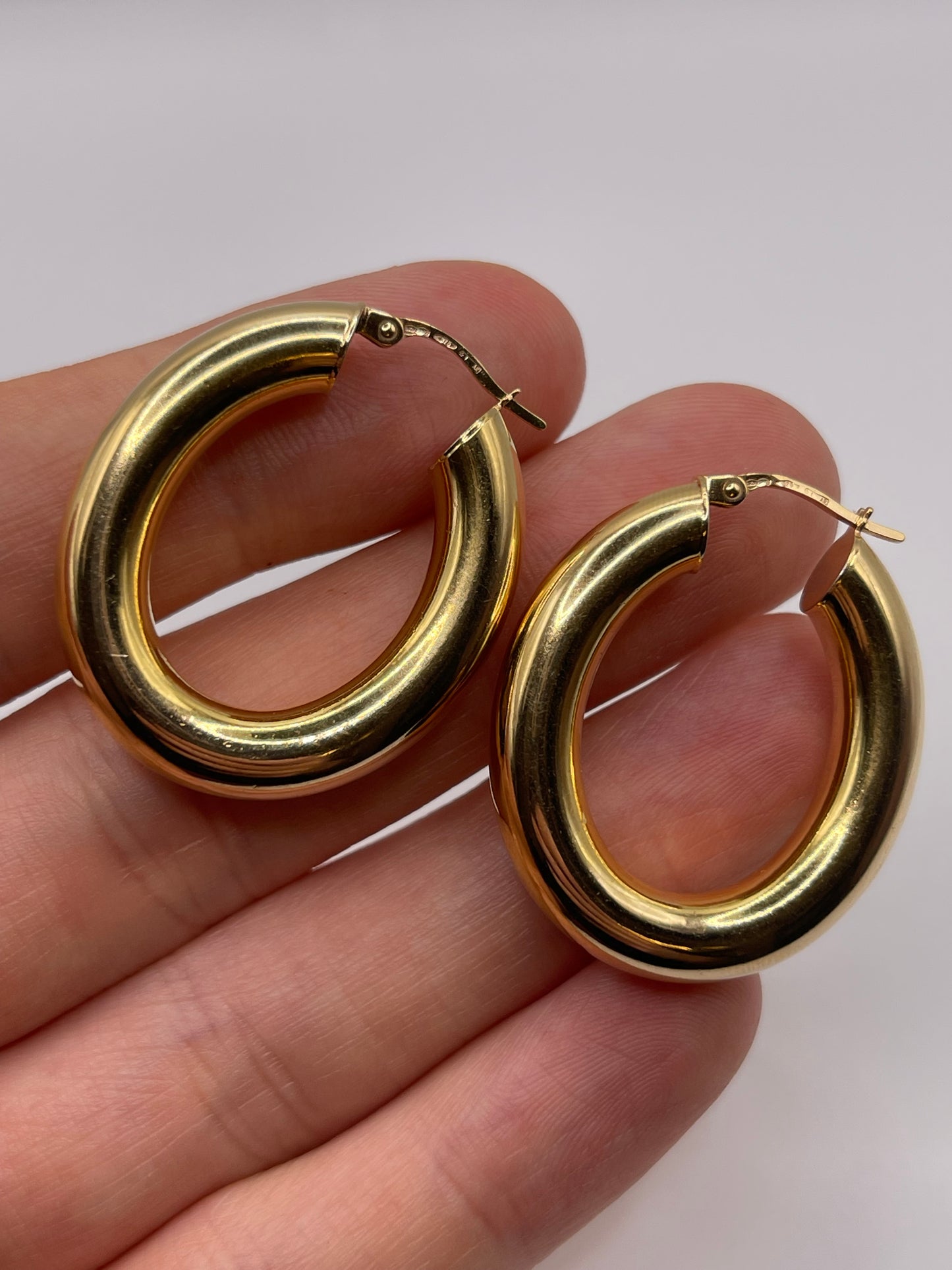 9ct gold creole earrings