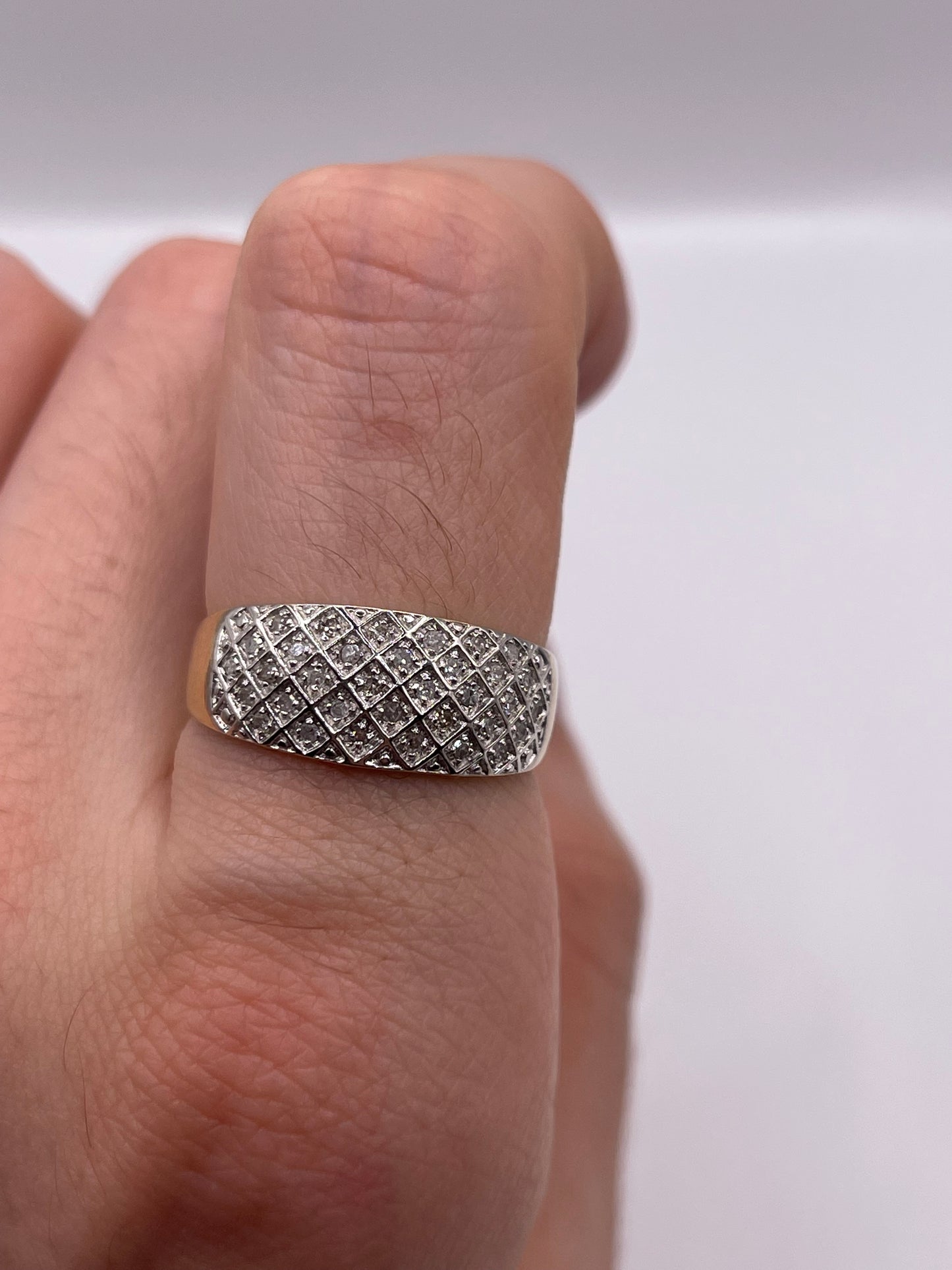 9ct gold diamond cluster ring