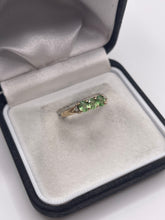 Load image into Gallery viewer, 9ct gold tsavorite garnet and diamond ring
