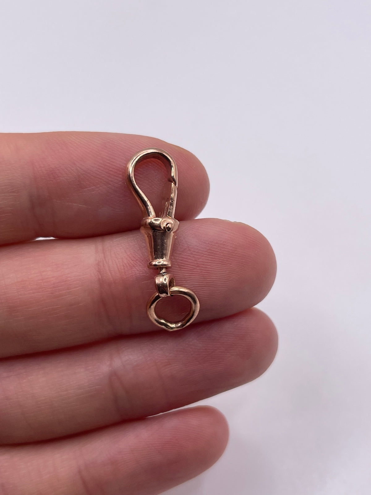 9ct rose gold swivel dog clip 2