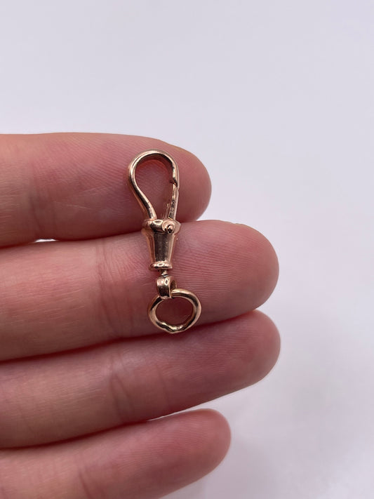 9ct rose gold swivel dog clip 2