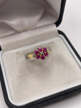 Load image into Gallery viewer, 18ct gold ruby and diamond ting
