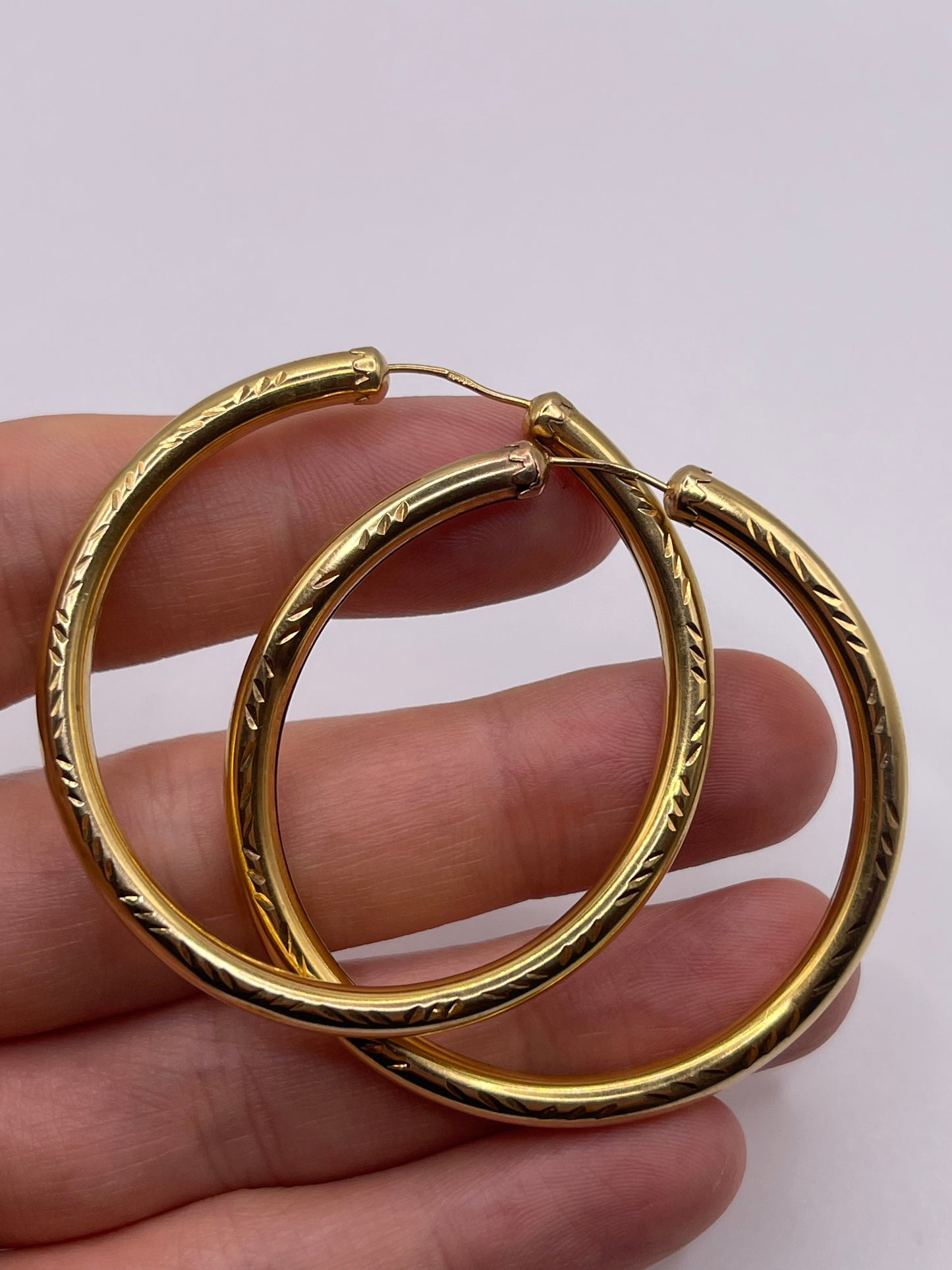 9ct gold creole earrings