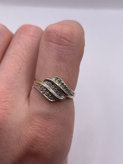 9ct gold diamond cluster ring