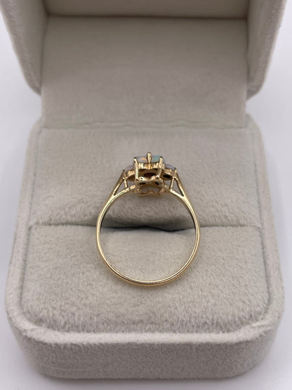 9ct gold opal cluster ring