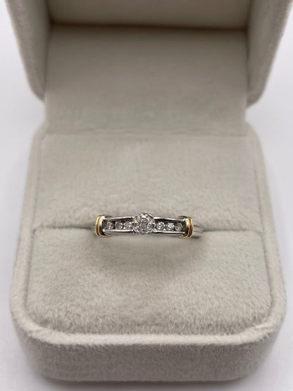 9ct white gold diamond ring