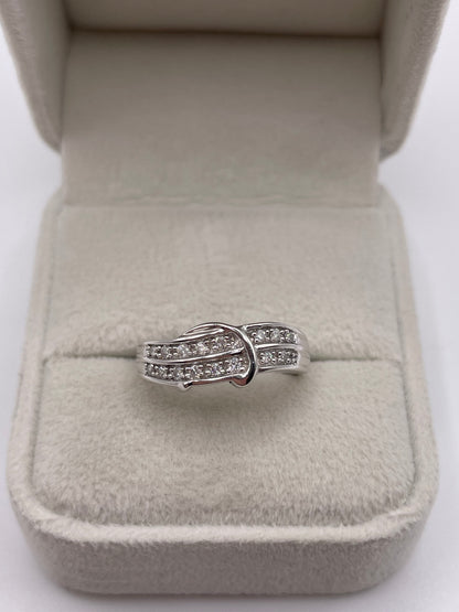 9ct white gold diamond ring