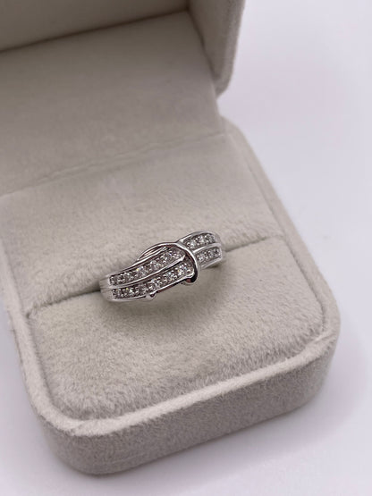 9ct white gold diamond ring