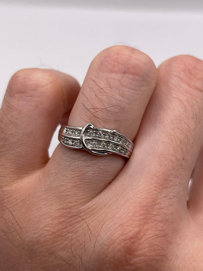 9ct white gold diamond ring