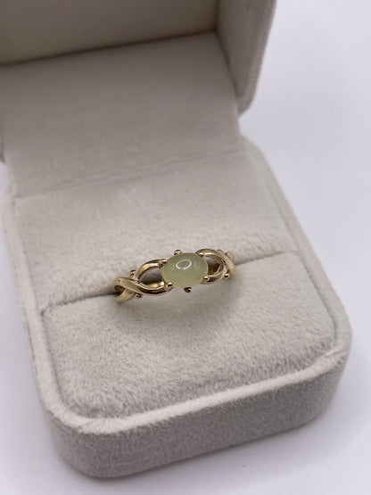9ct gold cabochon gemstone ring