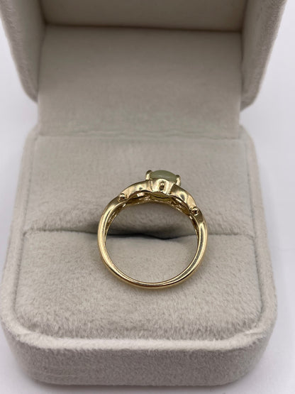 9ct gold cabochon gemstone ring