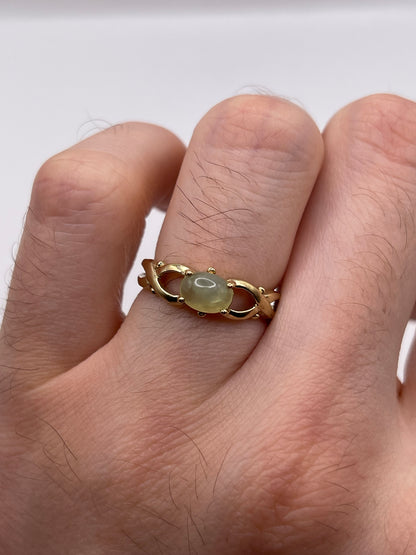 9ct gold cabochon gemstone ring