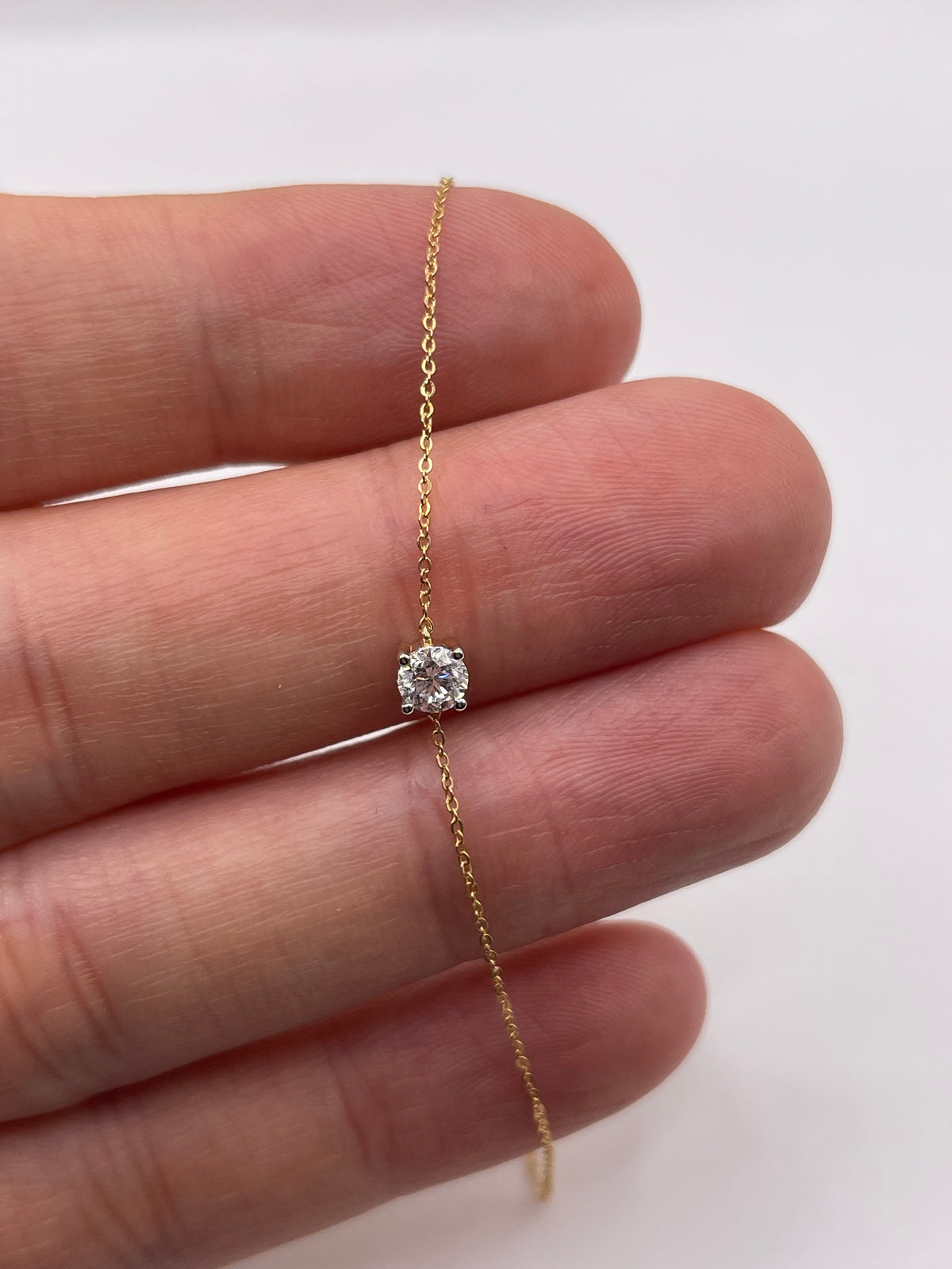 9ct gold 25 point diamond bracelet